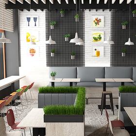 3D fast food restaurant fly-through