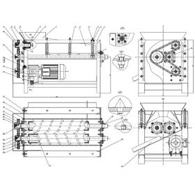Coconut dehusking machine CAD drafting
