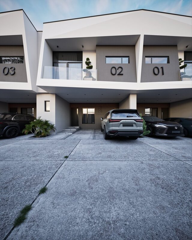 Modern Townhouse Development - Real Estate Visualization