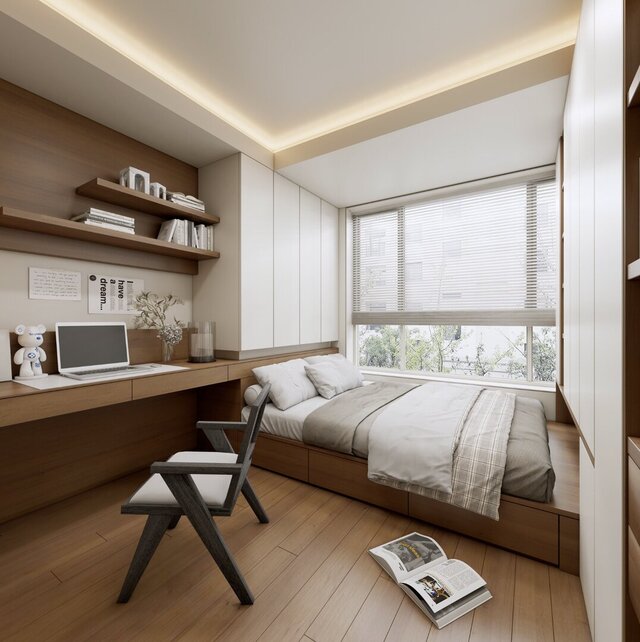 Contemporary Wood-White Fusion | BEDROOM BLISS